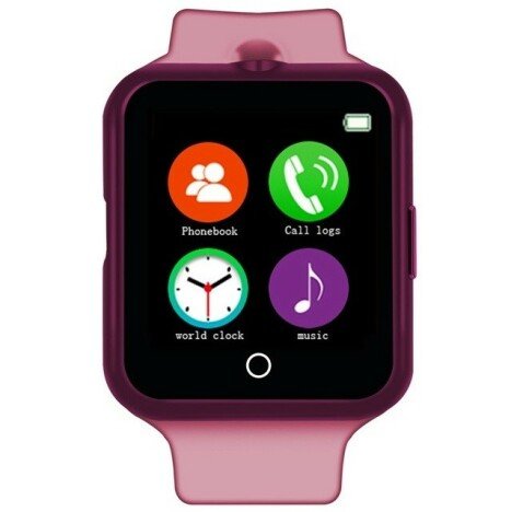 Ceas Smartwatch cu Telefon iUni V88, 1.22 inch, BT, 64MB RAM, 128MB ROM, Roz